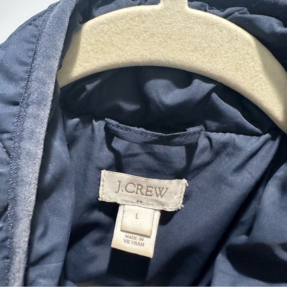 J. Crew Navy Quilted Jacket size large - Picture 2 of 4